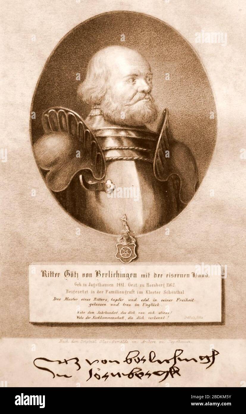 Götz von Berlichingen. Stockfoto