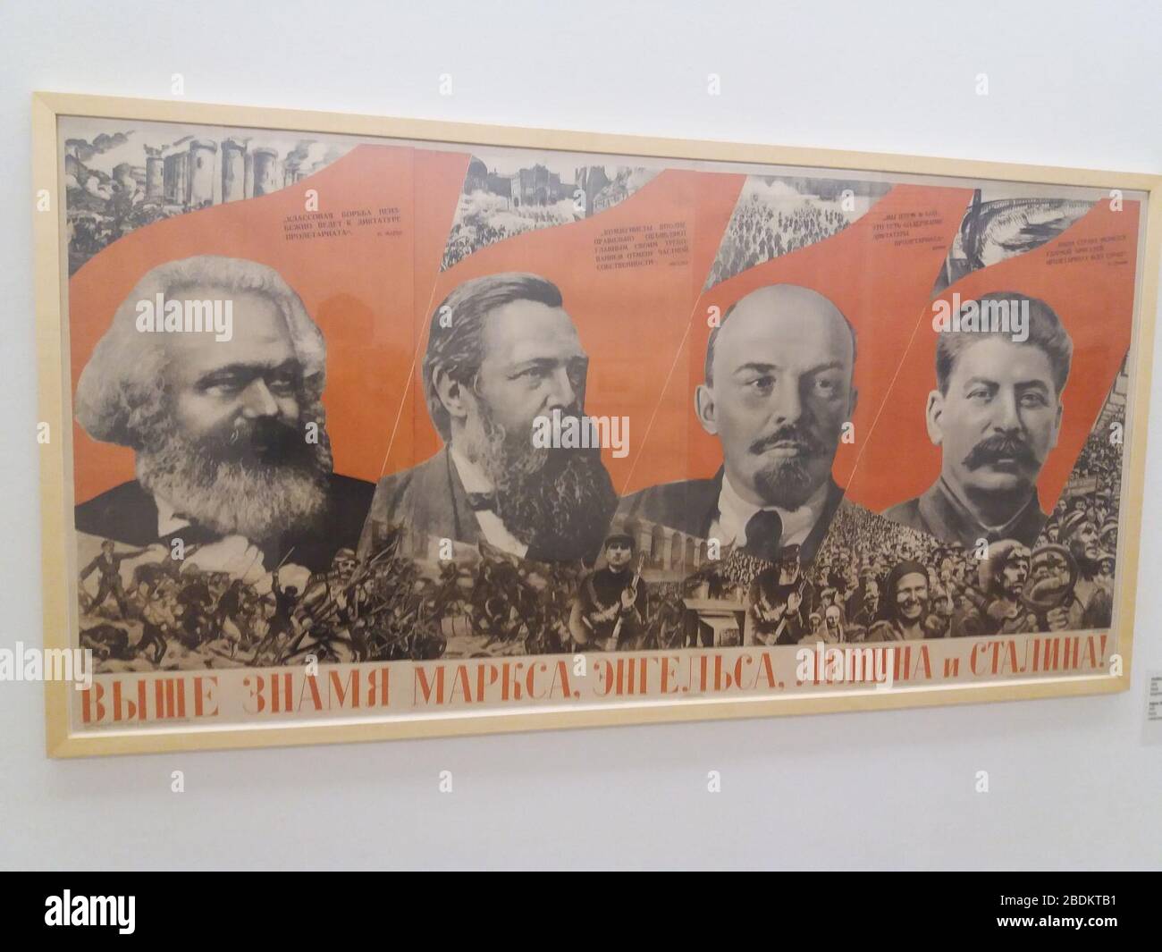 Gustavs Klucis-Marx-Engels-Lenin-Stalin. Stockfoto