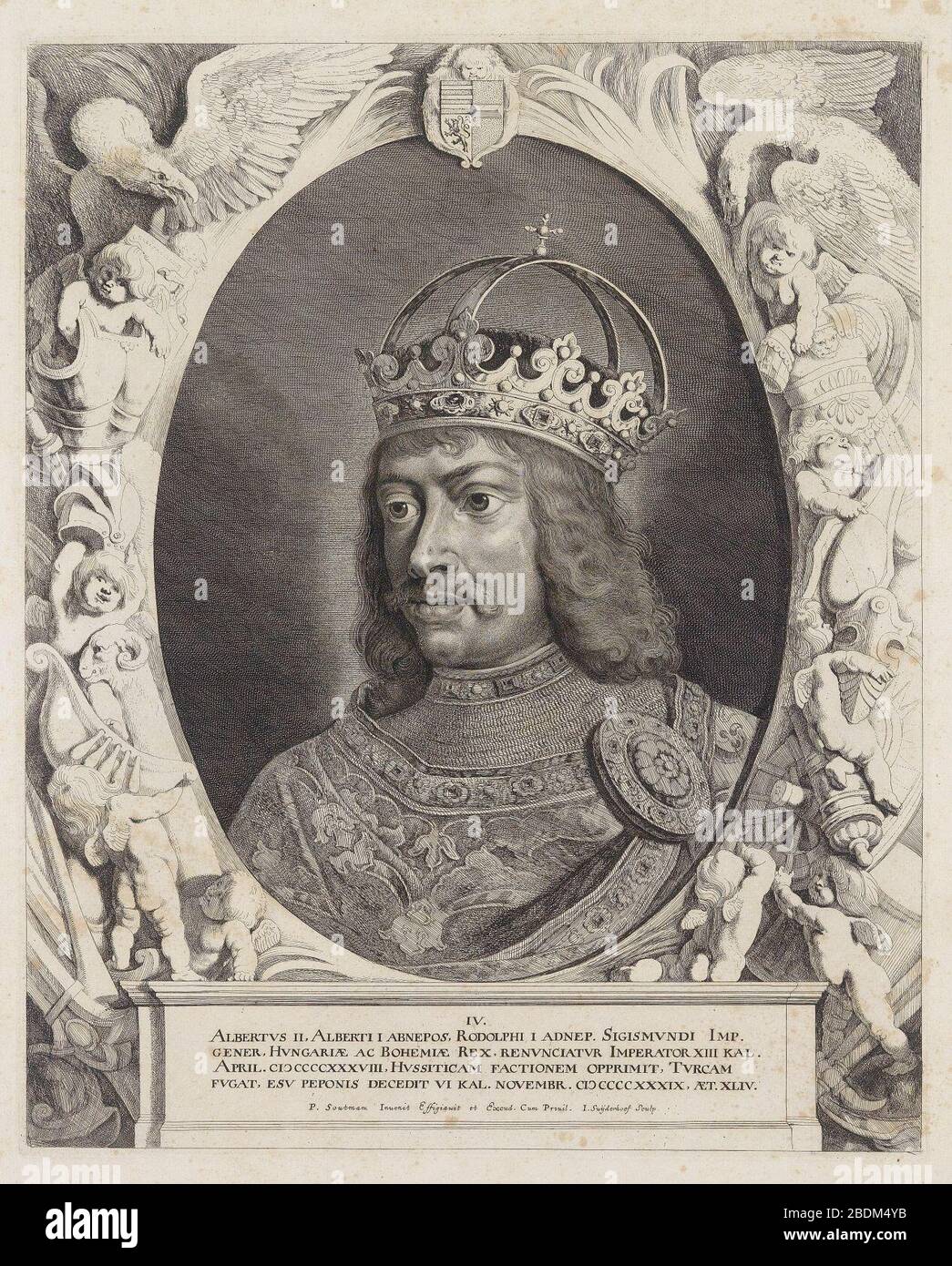 Habsburger-Portraits (van Sompel nach Sutman) c1640 Albrecht II Stockfoto