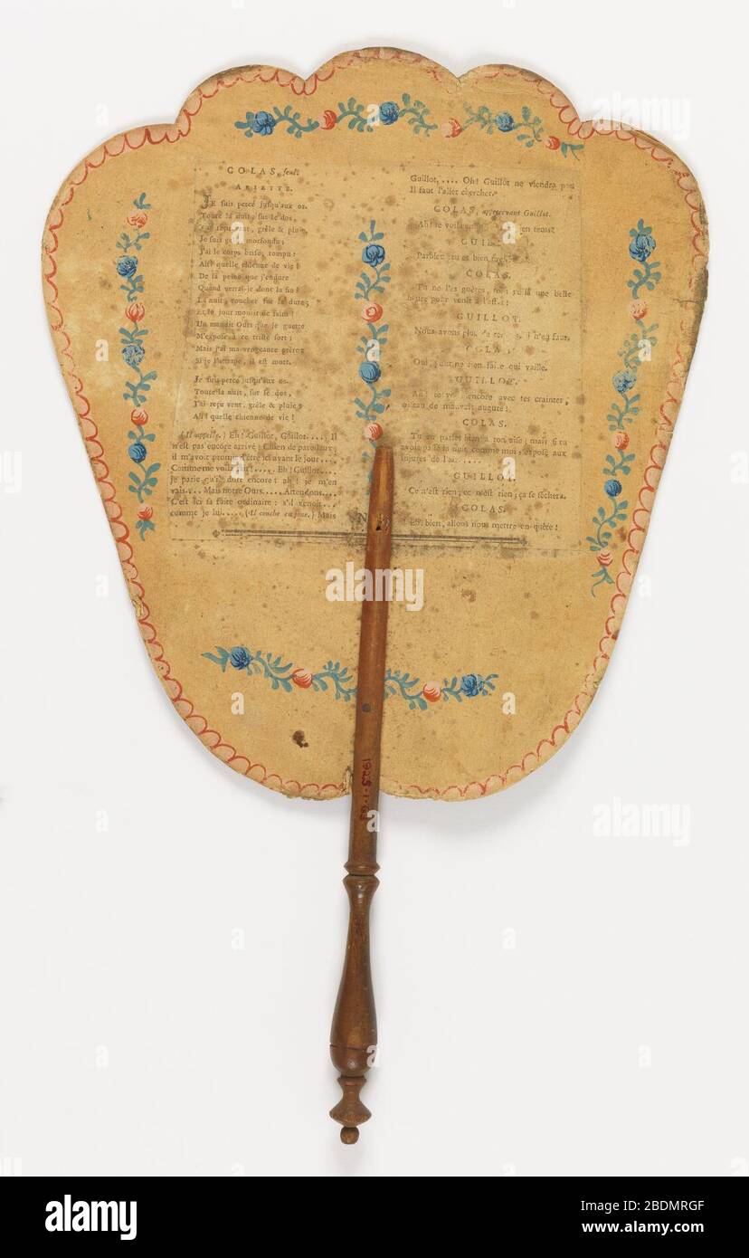 Handscreen, Les deux chasseurs et la laitière (die beiden Jäger und das Milchmädchen), ca. 1822 Stockfoto