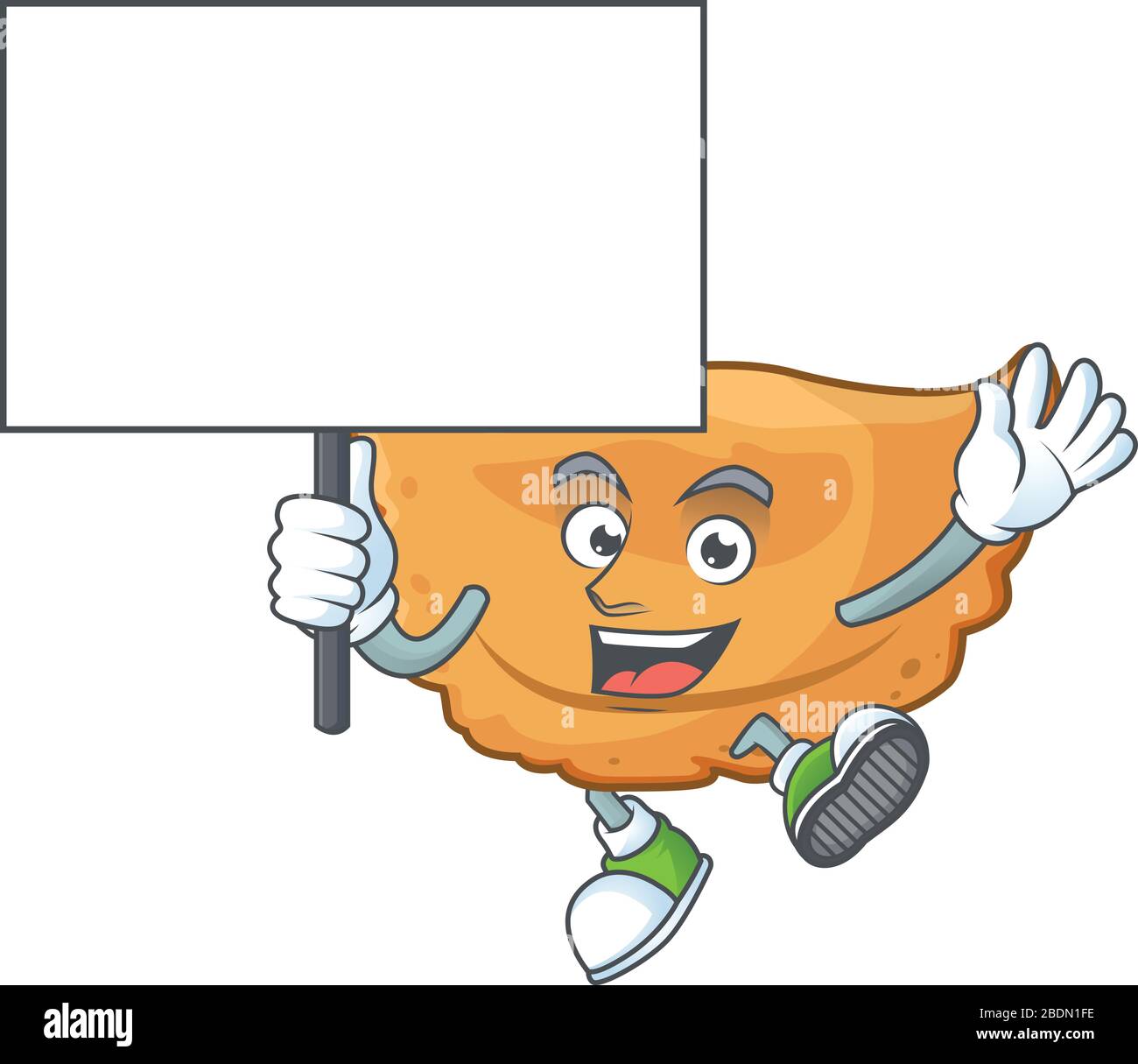 Süße Cernes de Gazelle Cartoon-Charakter erheben sich ein Brett Stock Vektor