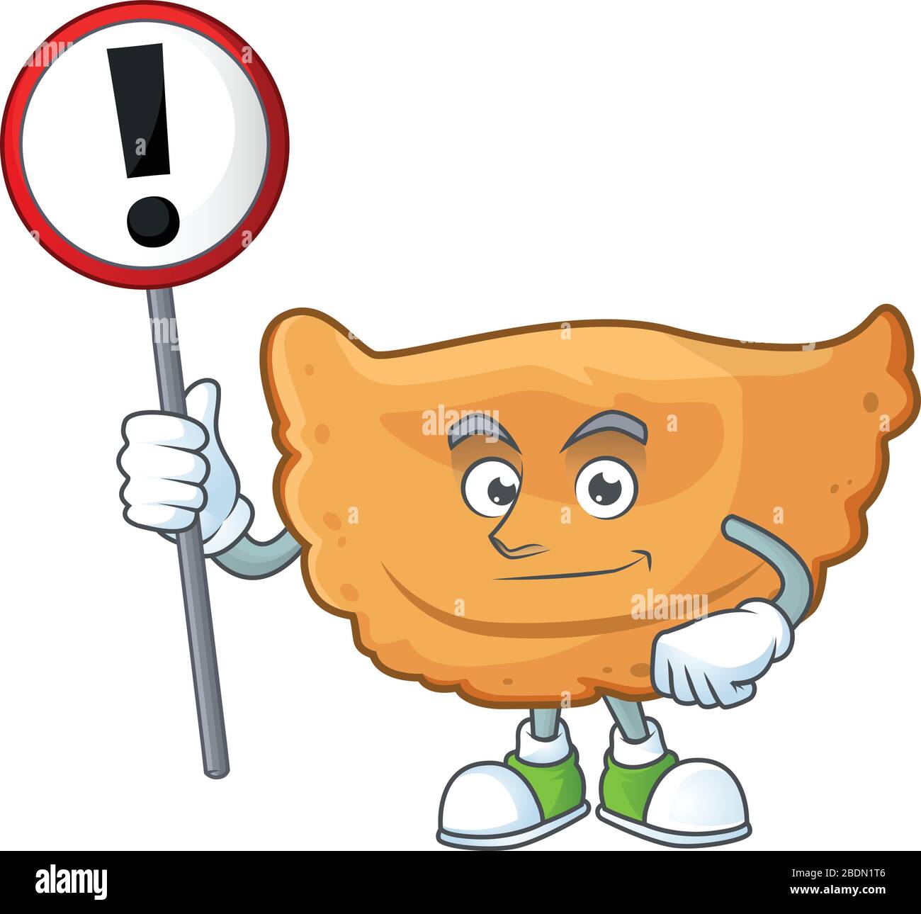 Ein Bild des Konzepts der Cartoon-Figuren von Cornes de Gazelle, das ein Zeichen hält Stock Vektor