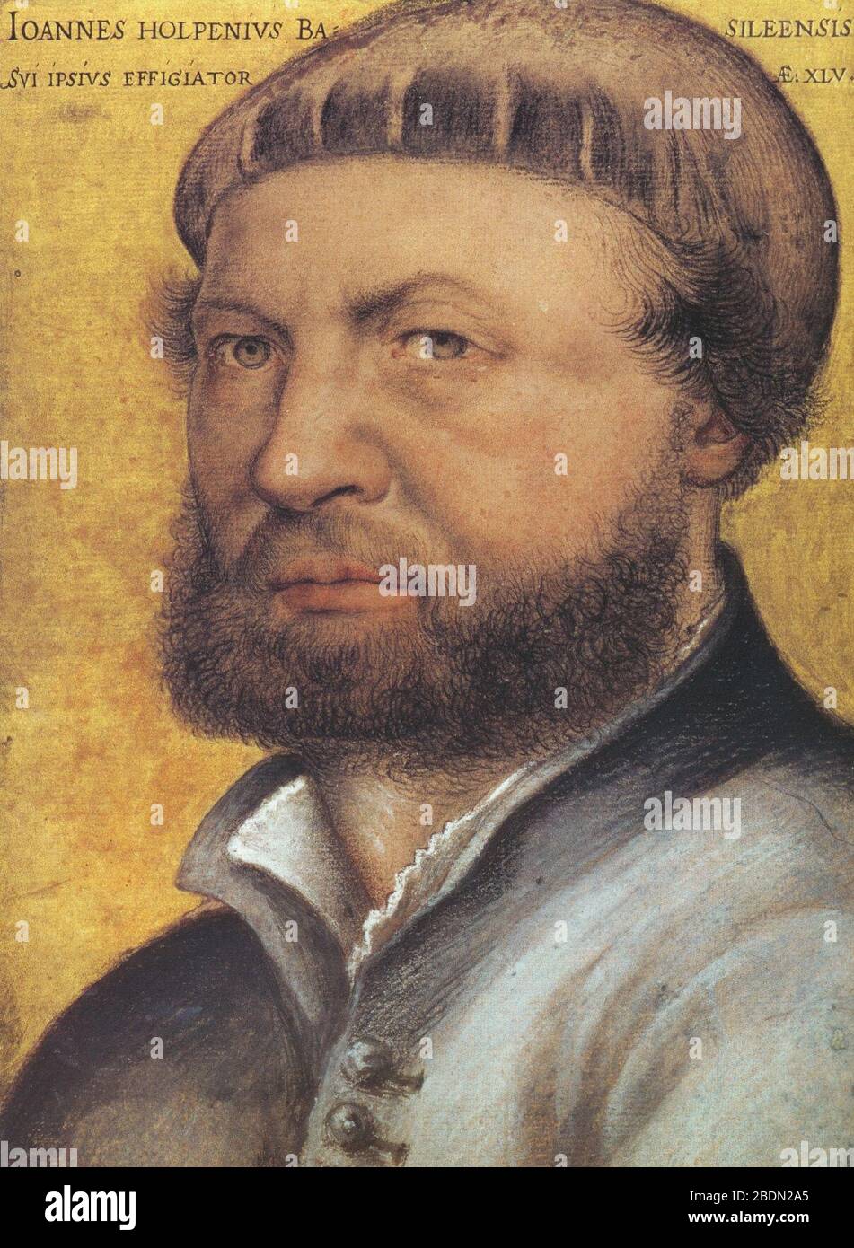 Hans Holbein der Jüngere, Selbstporträt. Stockfoto