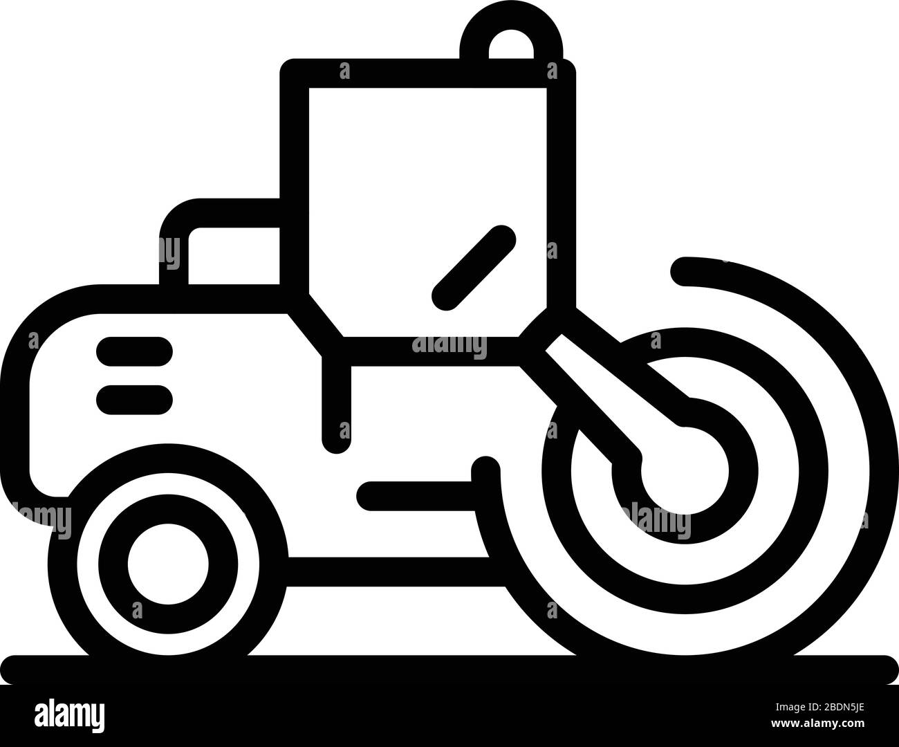 Symbol für Business Road Roller, Outline-Stil Stock Vektor