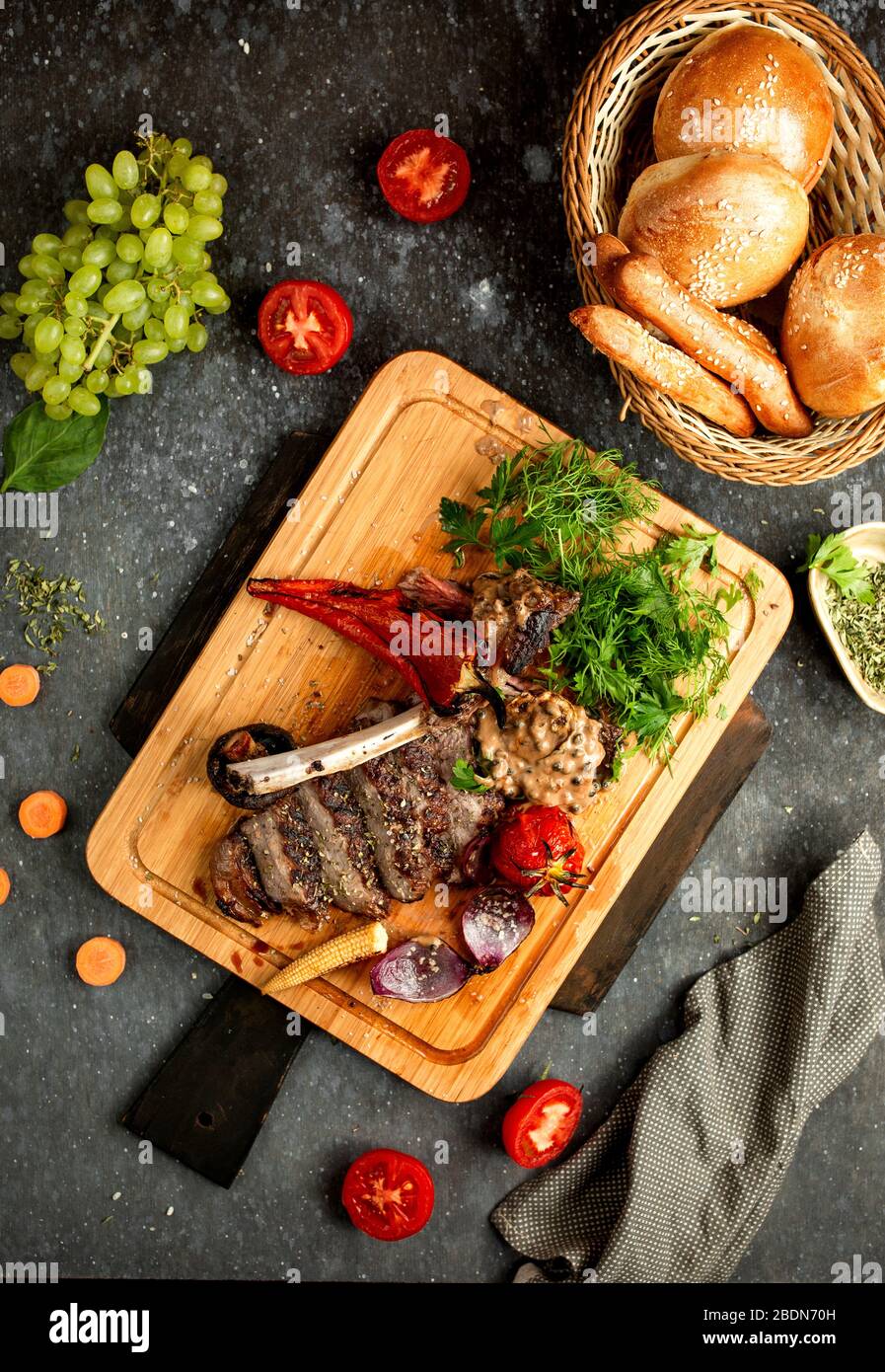 Rindfleisch Steak Gericht Grillfleisch Stockfotos und -bilder Kaufen ...