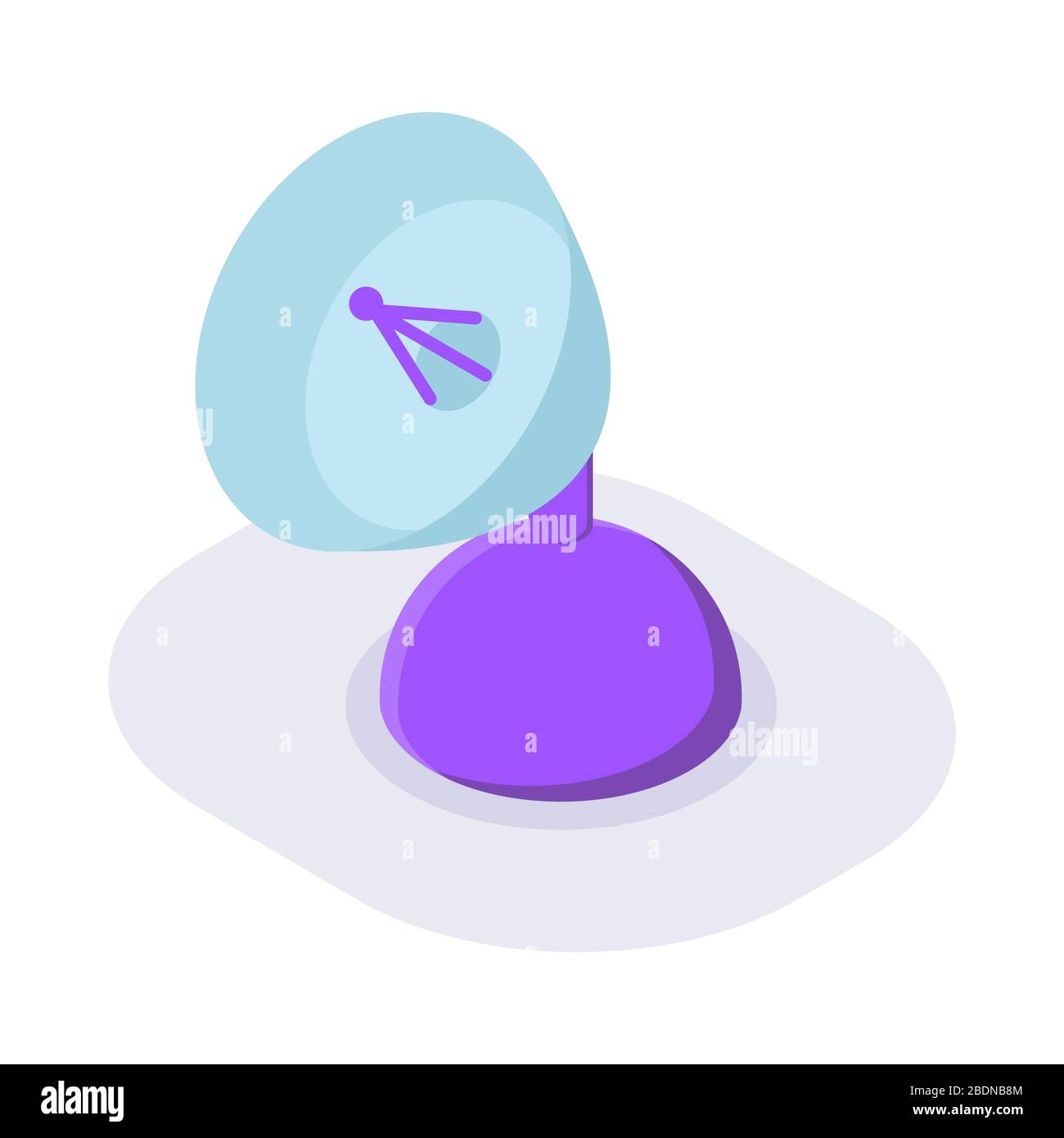 Radarsignal isometrisches Symbol mit modernem, flachem Farbvektor Stockfoto