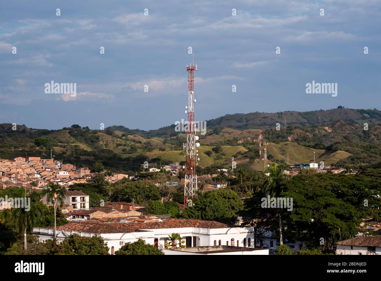 Catargo, Kolumbien. Ansicht der Zellstelle Stockfoto