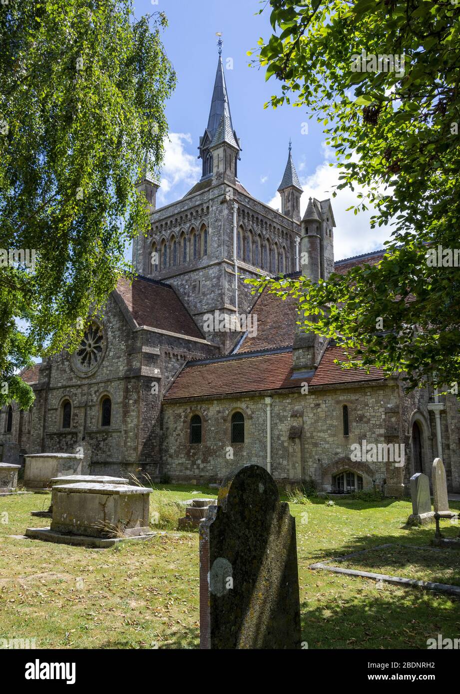 St Mildred's Church im Dorf Whippingham auf der Isle of Wight, England, Großbritannien Stockfoto