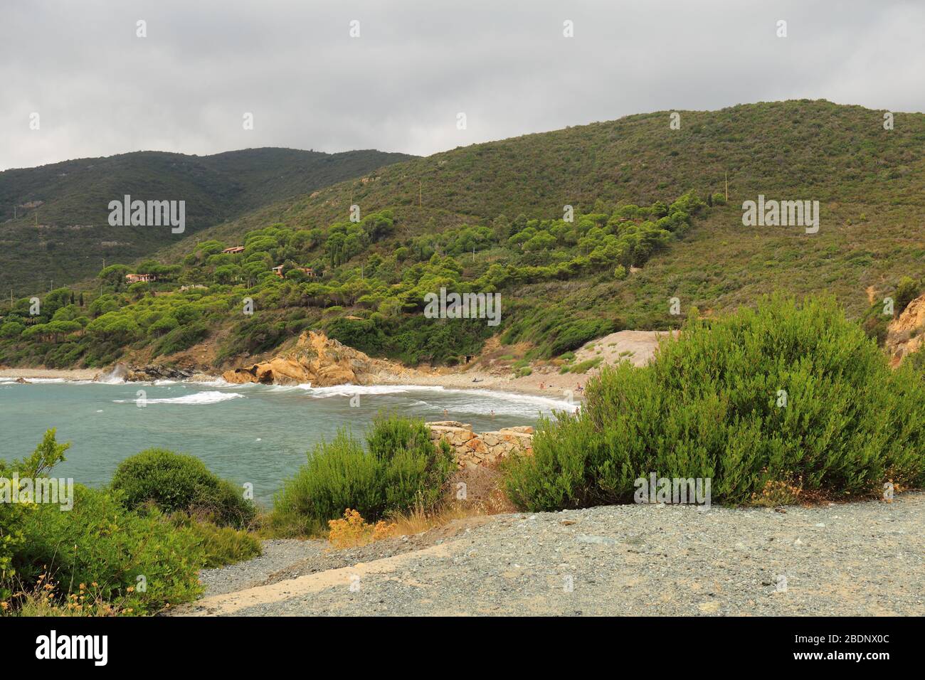 Seascape in der Nähe von Lacona, Insel Elba, Italien. Stockfoto