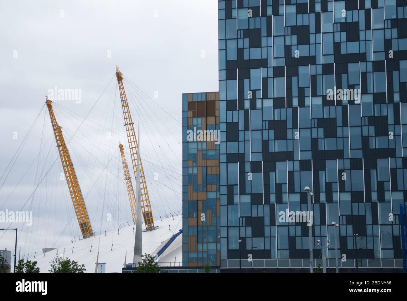 Docklands New Labor Tony Blair Millennium Dome O2 Arena, Peninsula Square, Greenwich Peninsula, London SE10 0DX von Richard Rogers HOK Sport Stockfoto