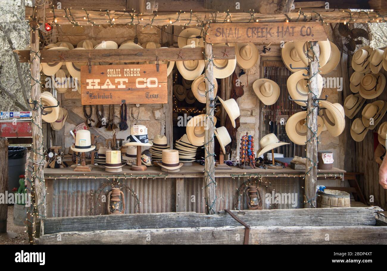 Mit nur 3 Einwohnern ist Luchenbach ein Country Music Center im Hügelland von texas Stockfoto