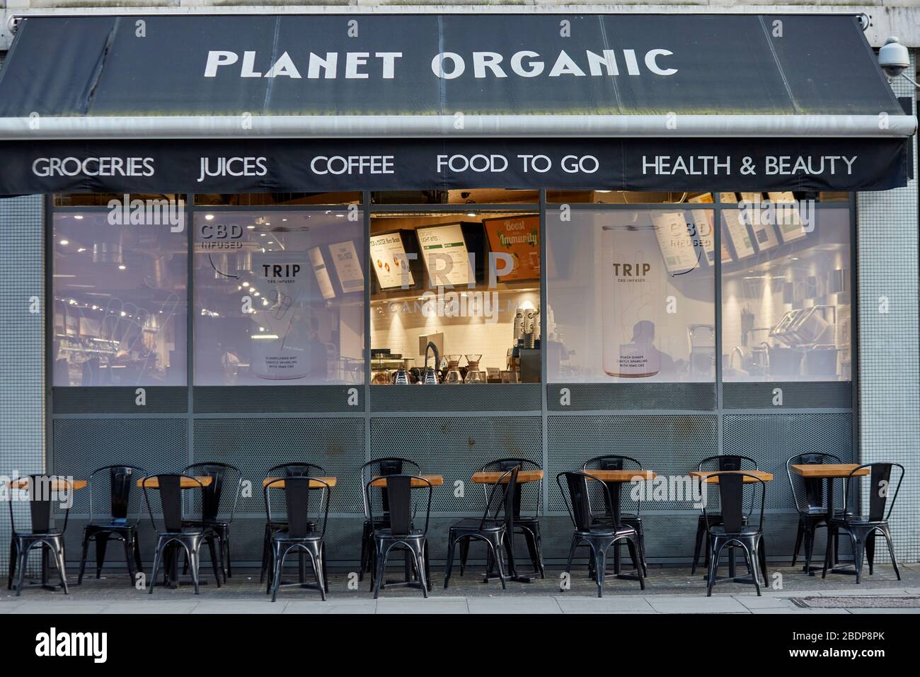 Planet Organic Niederlassung, London. Stockfoto