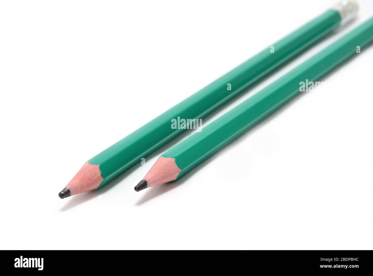 Zwei Stifte auf weißem Hintergrund. Stockfoto