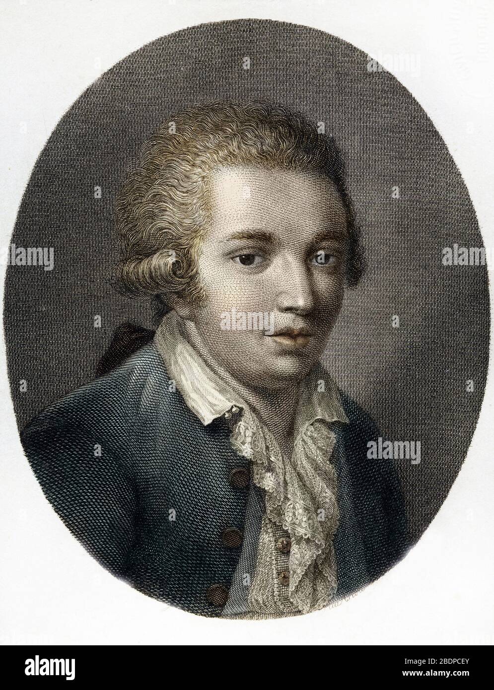 Portrait du Compositeur italien Domenico Cimarosa (1749-1801) (Porträt von Domenico Cimarosa (1749-1801), italienischer Komponist) Privatsammlung Stockfoto