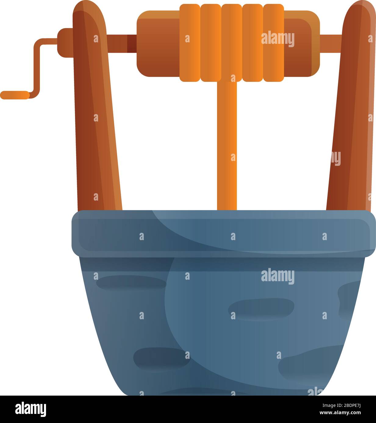 Symbol für Landwasserbrunnen. Cartoon des Landwirtschaft-Wasserfell-Vektorsymbols für Webdesign isoliert auf weißem Hintergrund Stock Vektor