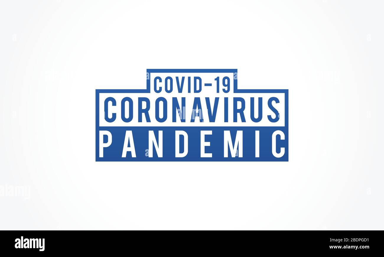 Coronavirus Pandemie Disease (COVID-19) Social Awareness Design. 2019-nCov/Novel Corona Virus Pandemy Typografie Vector Template Stock Vektor