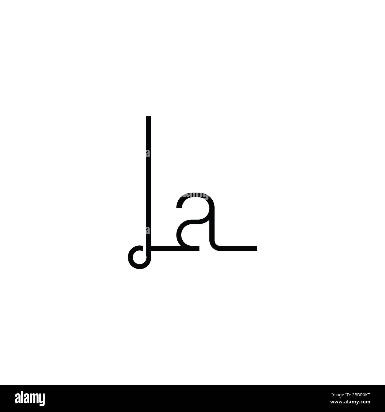 Anfangsbuchstabe la Logo oder al Logo Vector Designvorlage Stock Vektor