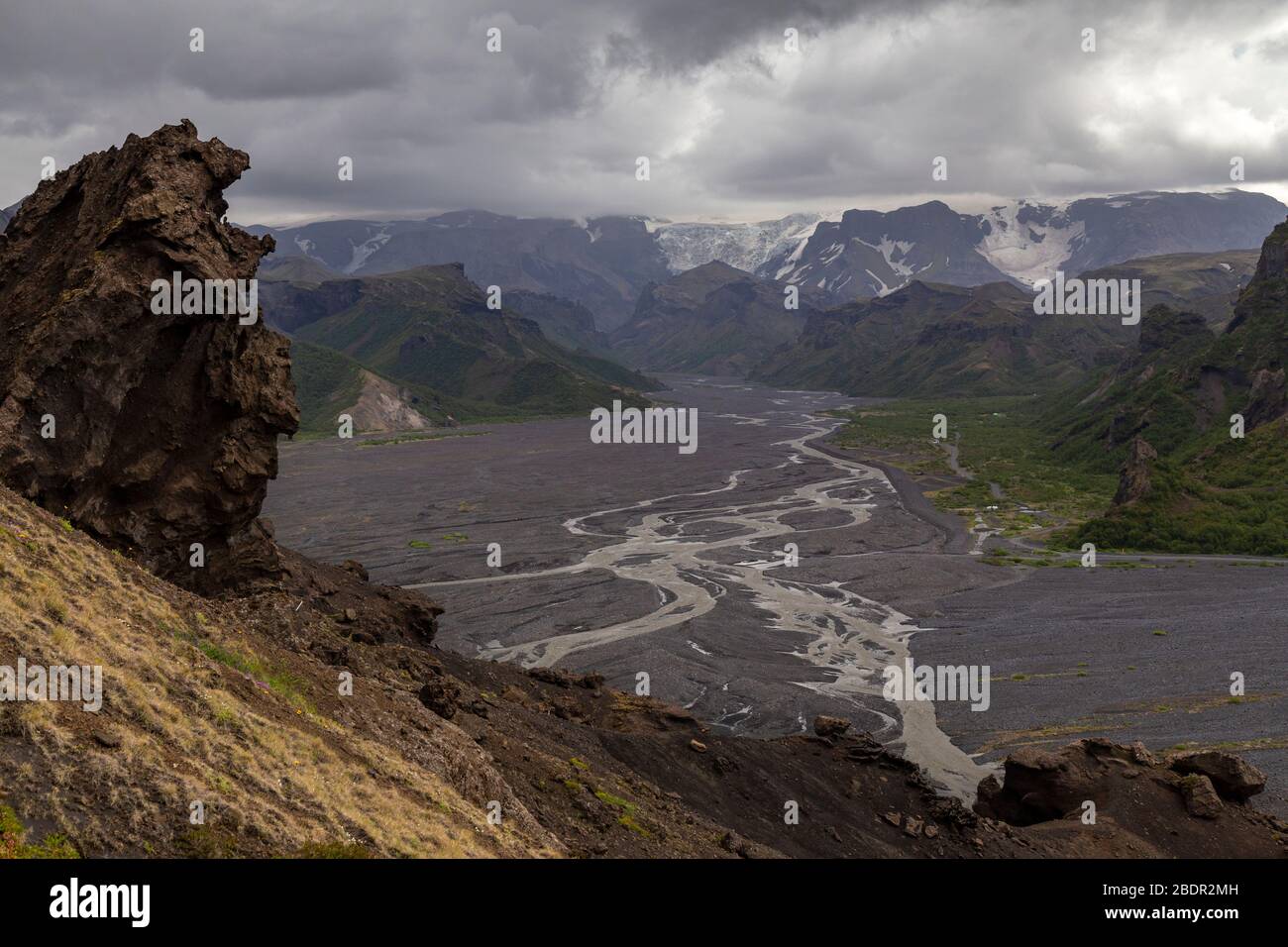 Thórsmörk Tal, Island Stockfoto