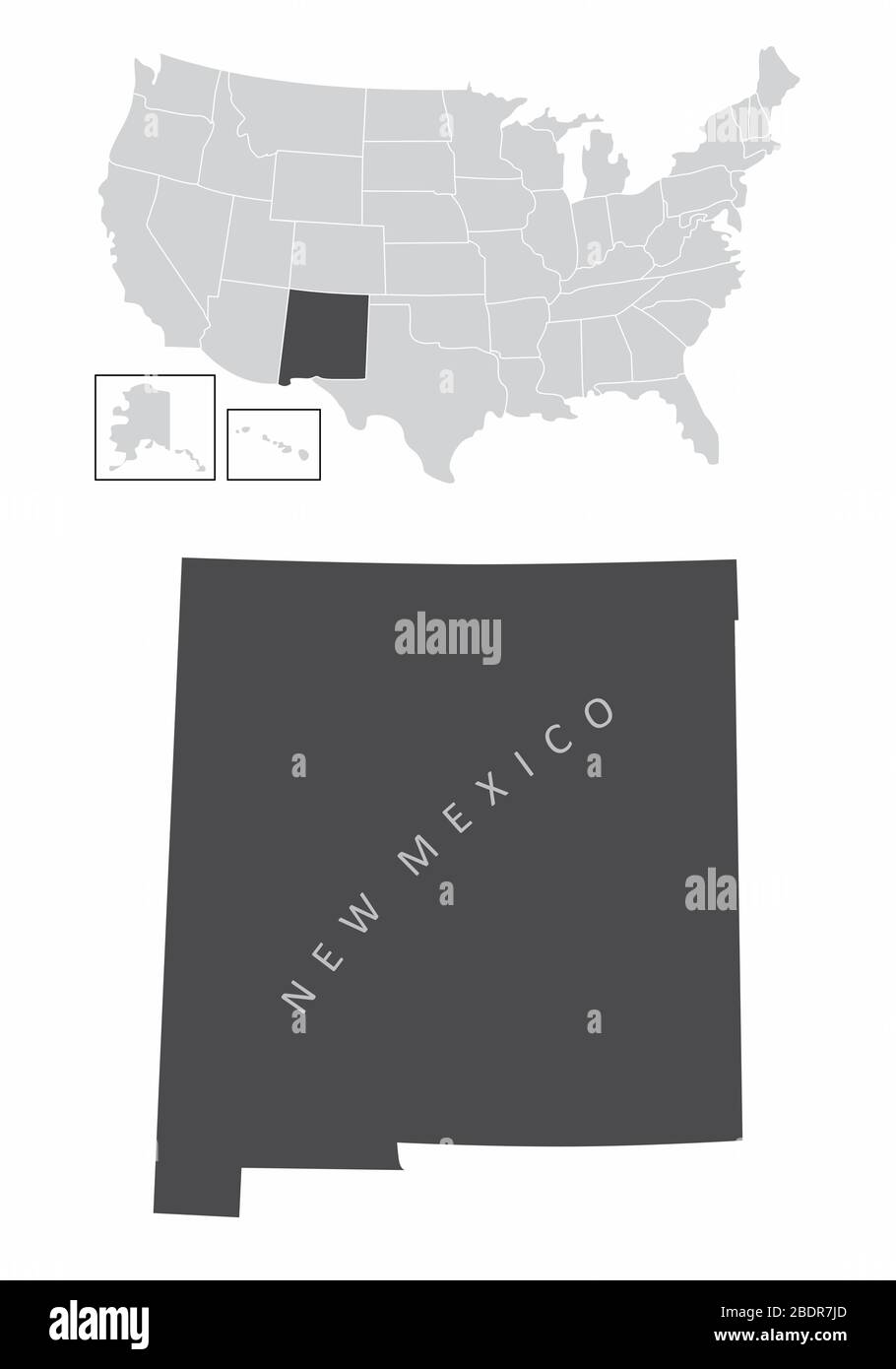 New Mexico State Map Stock Vektor