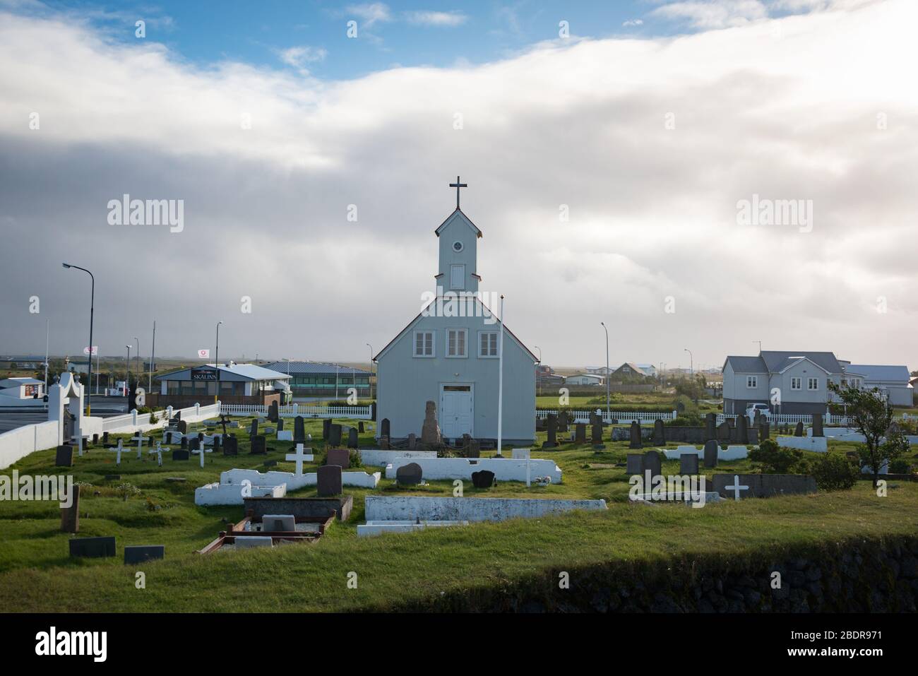 Die Kirche von Stokkseyri im Süden Islands Stockfoto