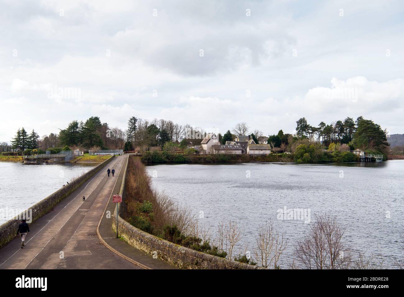 Milngavie Reservoirs MSP Besuch, Scottish Water Stockfoto