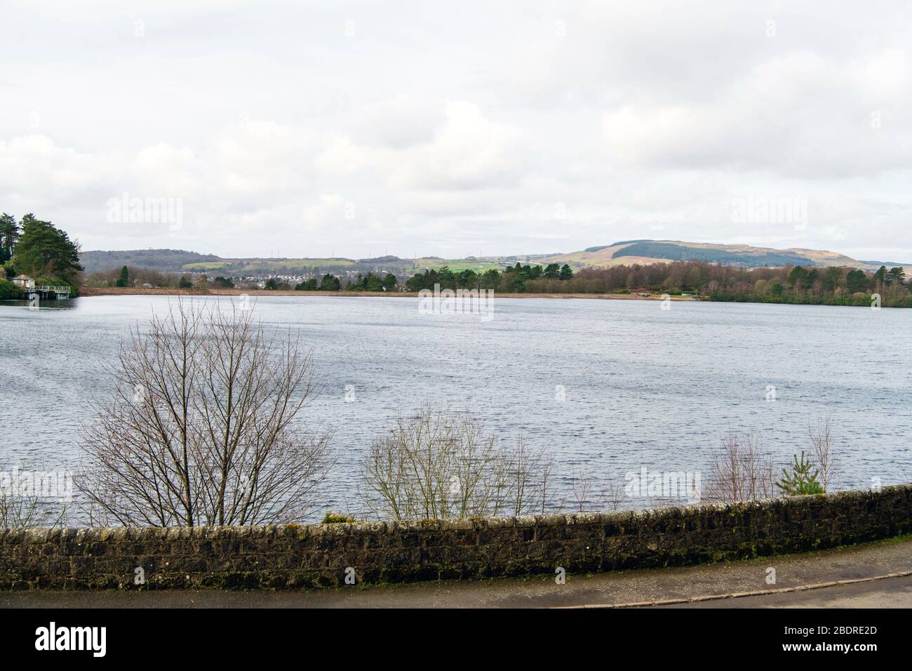 Milngavie Reservoirs MSP Besuch, Scottish Water Stockfoto