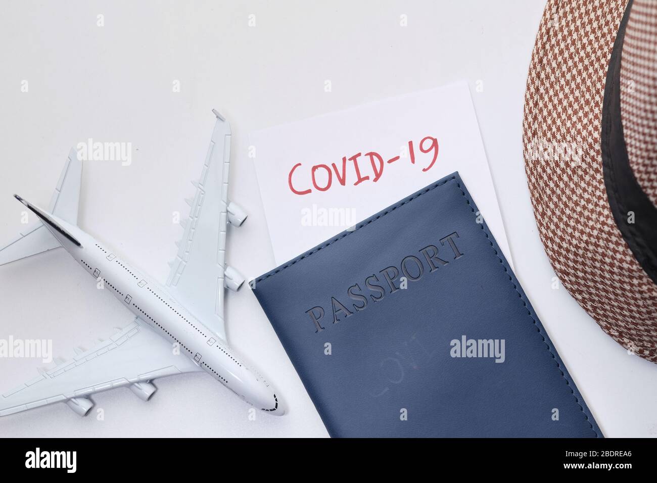 COVID-19, Verbot von Flügen zwischen Ländern. Stockfoto