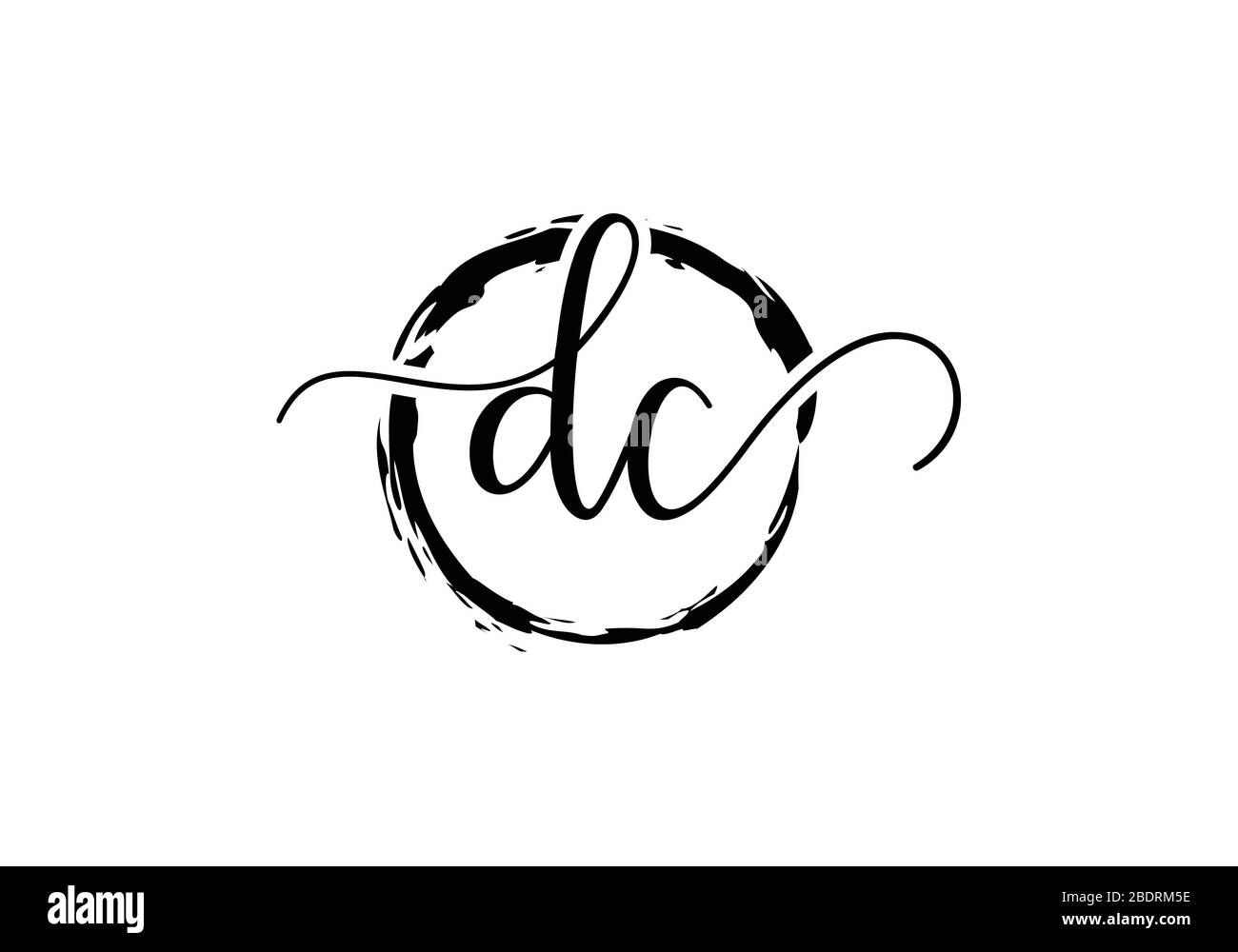 D C anfängliche Vektorvorlage für Logo-Design, grafisches Alphabet Symbol für Corporate Business Identity Stock Vektor