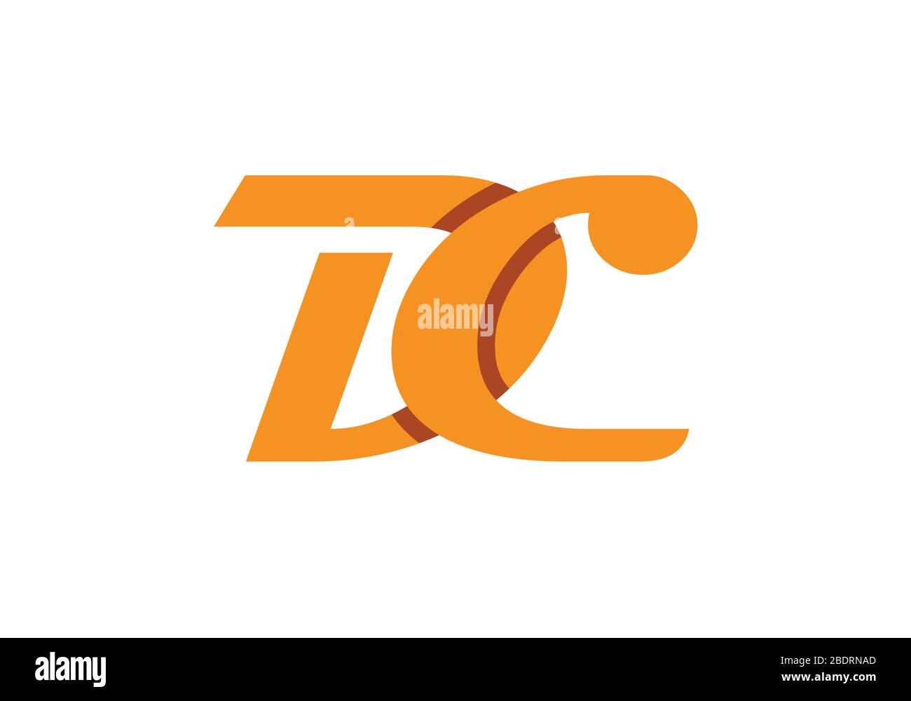 D C anfängliche Vektorvorlage für Logo-Design, grafisches Alphabet Symbol für Corporate Business Identity Stock Vektor