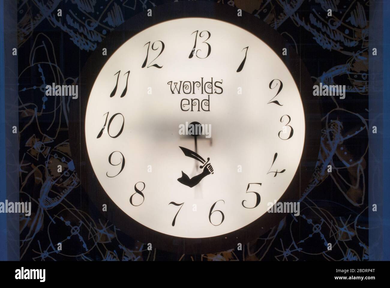 Worlds End Clock Traditional Old Heritage Historisches Uhrwerk Oxford Street, London W1B Stockfoto