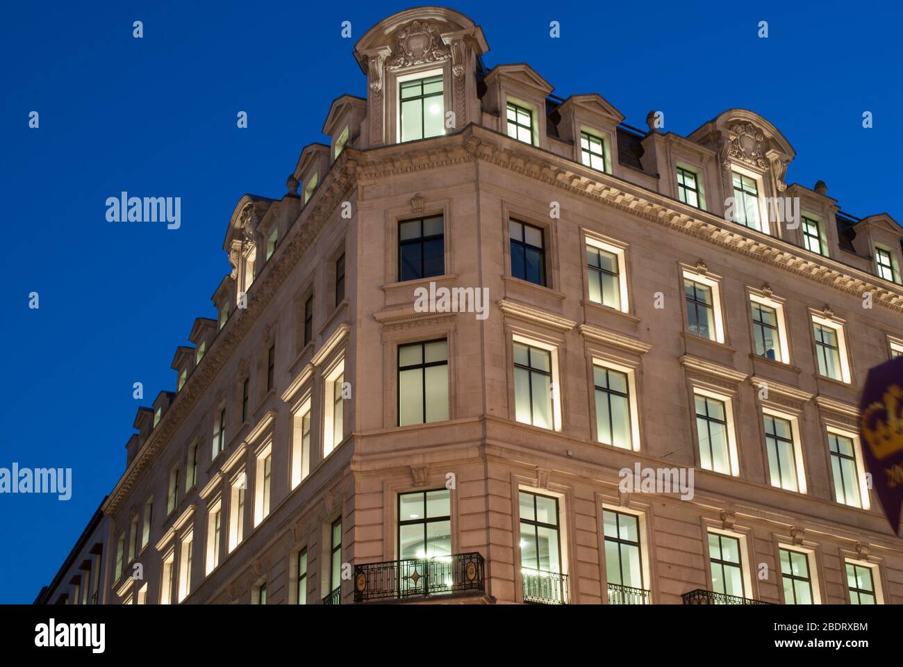 Portland Stone Windows Lights Regent Street, London W1B von John Nash James Burton Stockfoto