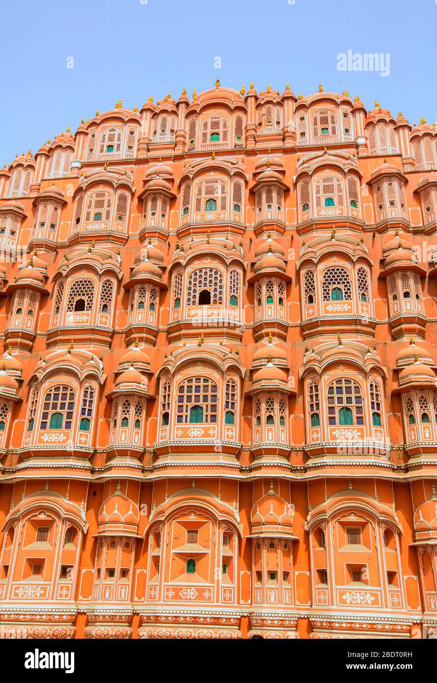 Hawa Mahal, Jaipur; Rajasthan; Indien, Hawa Mahal ist ein schöner Palast in Jaipur (Pink City), Palast der Winde oder Palast der Stockfoto