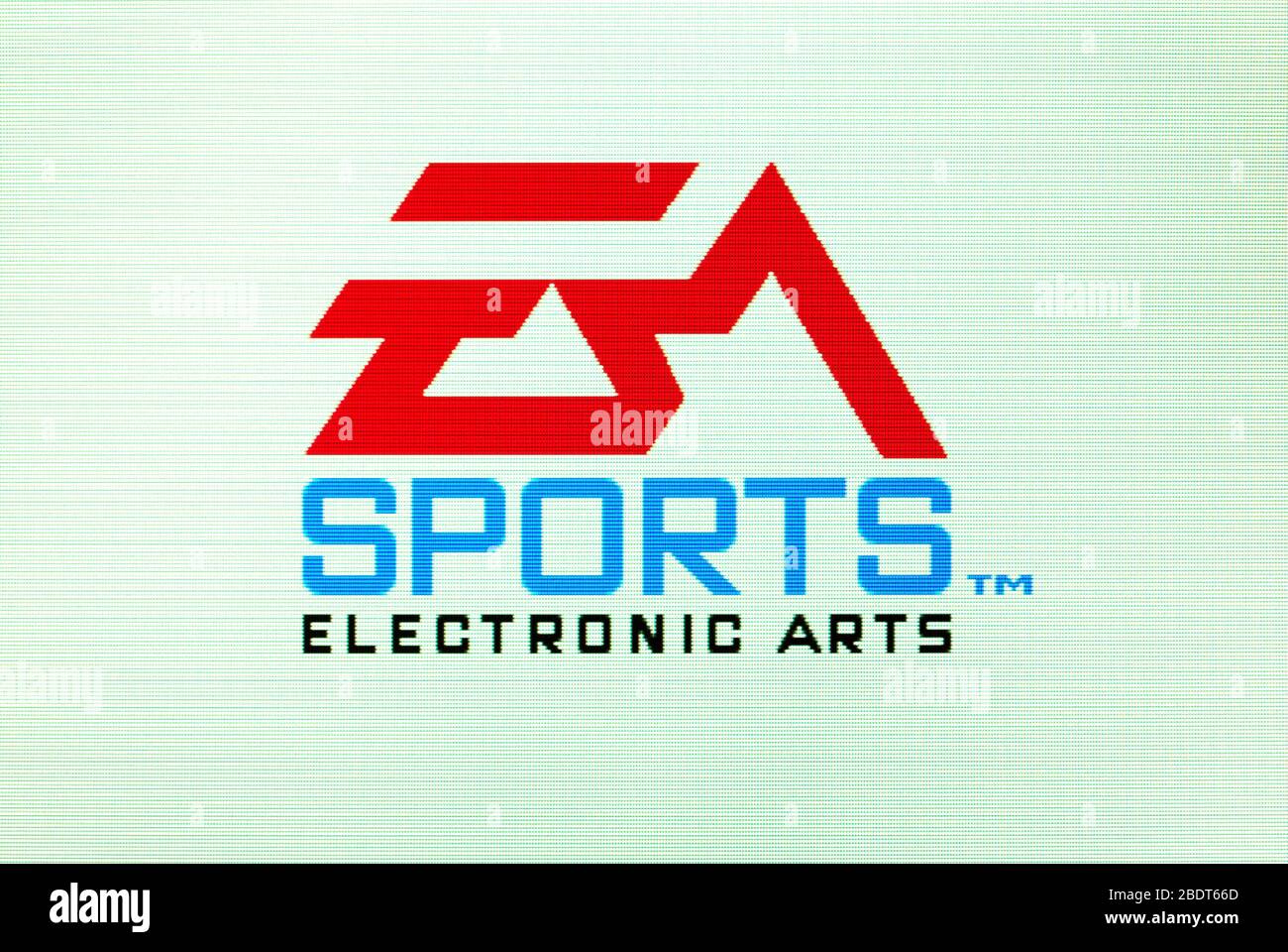 EA Sports Electronic Arts-Logo - Sega Genesis Mega Drive - nur zur redaktionellen Verwendung Stockfoto