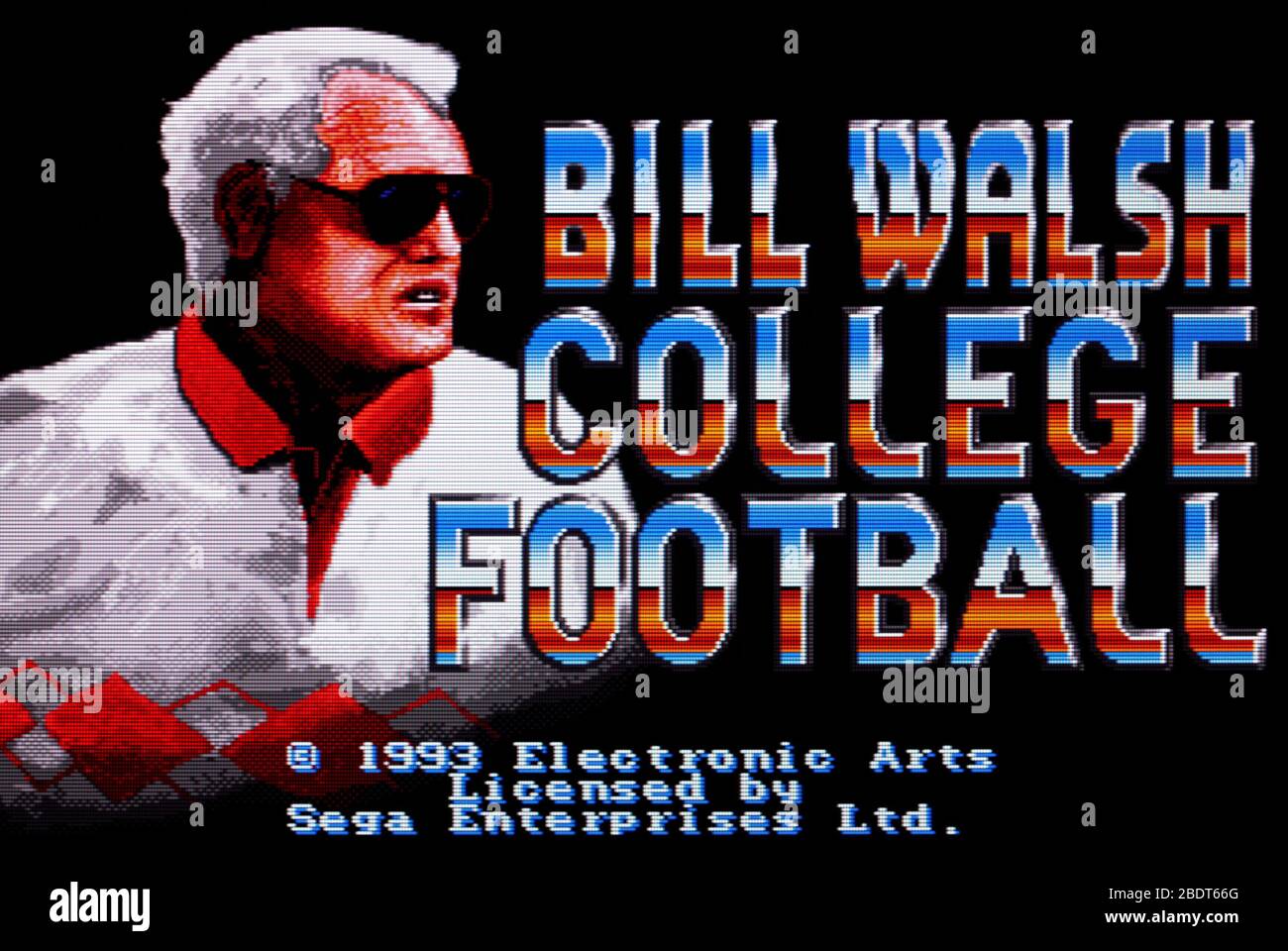 Bill Walsh College Football - Sega Genesis Mega Drive - nur zur redaktionellen Verwendung Stockfoto
