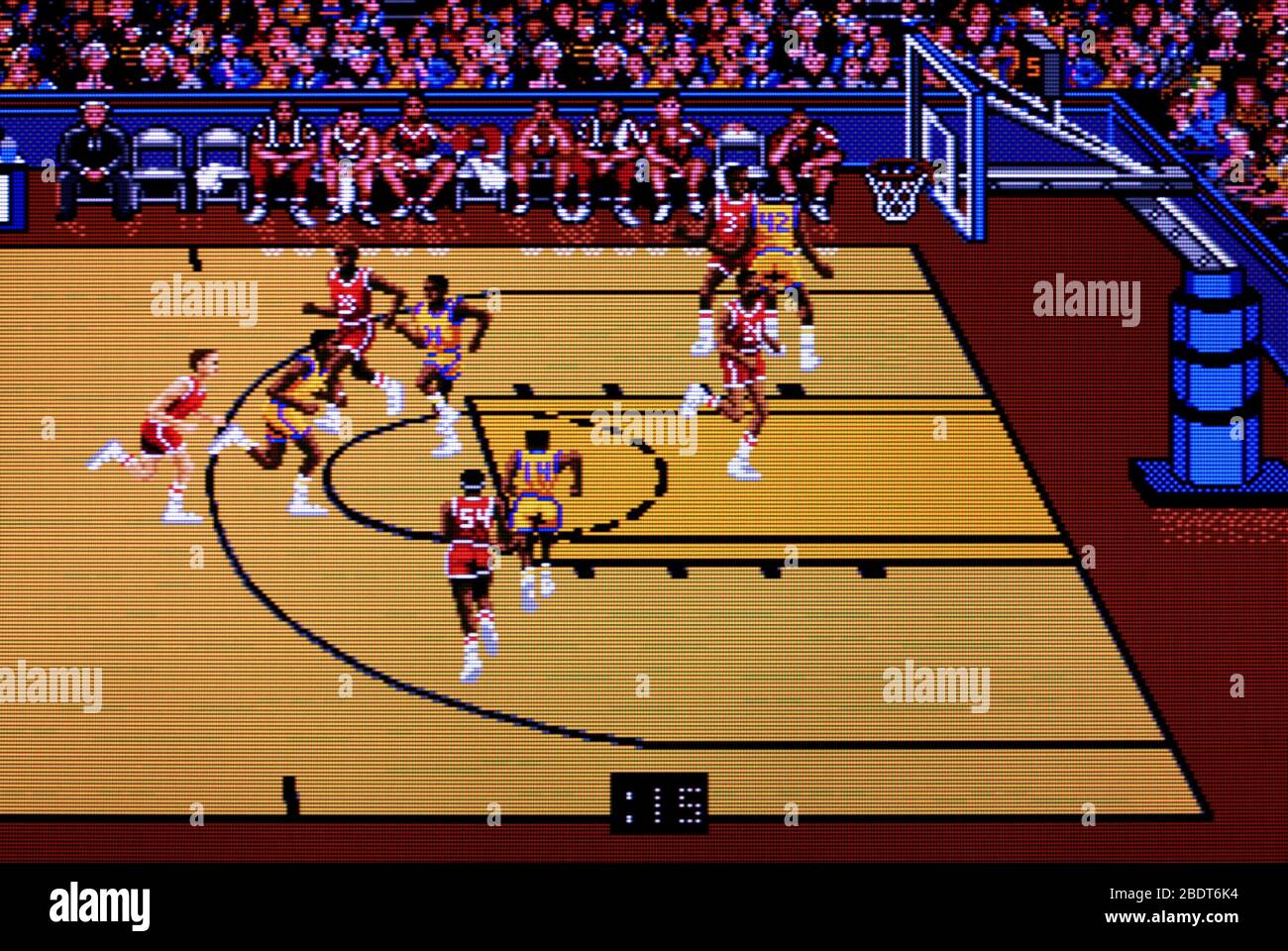 Bullen gegen Lakers und die NBA Playoffs - Sega Genesis Mega Drive - nur zur redaktionellen Verwendung Stockfoto