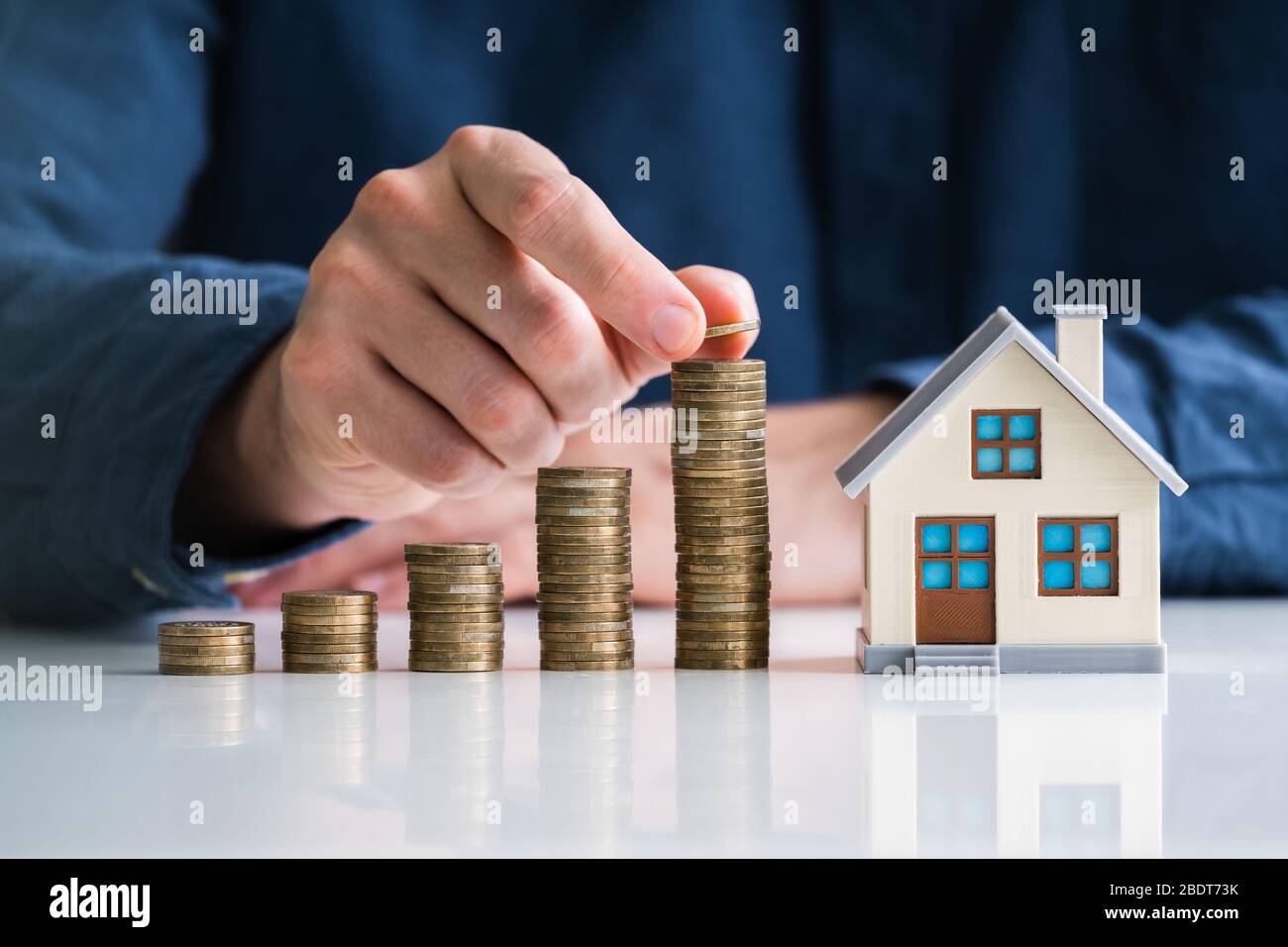 Immobiliensteuern Und Wachstum Des Immobilienmarktes Stockfoto
