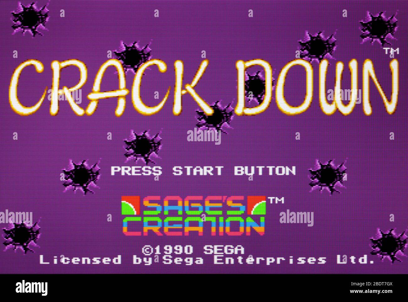 Crack Down Crackdown - Sega Genesis Mega Drive - nur zur redaktionellen Verwendung Stockfoto