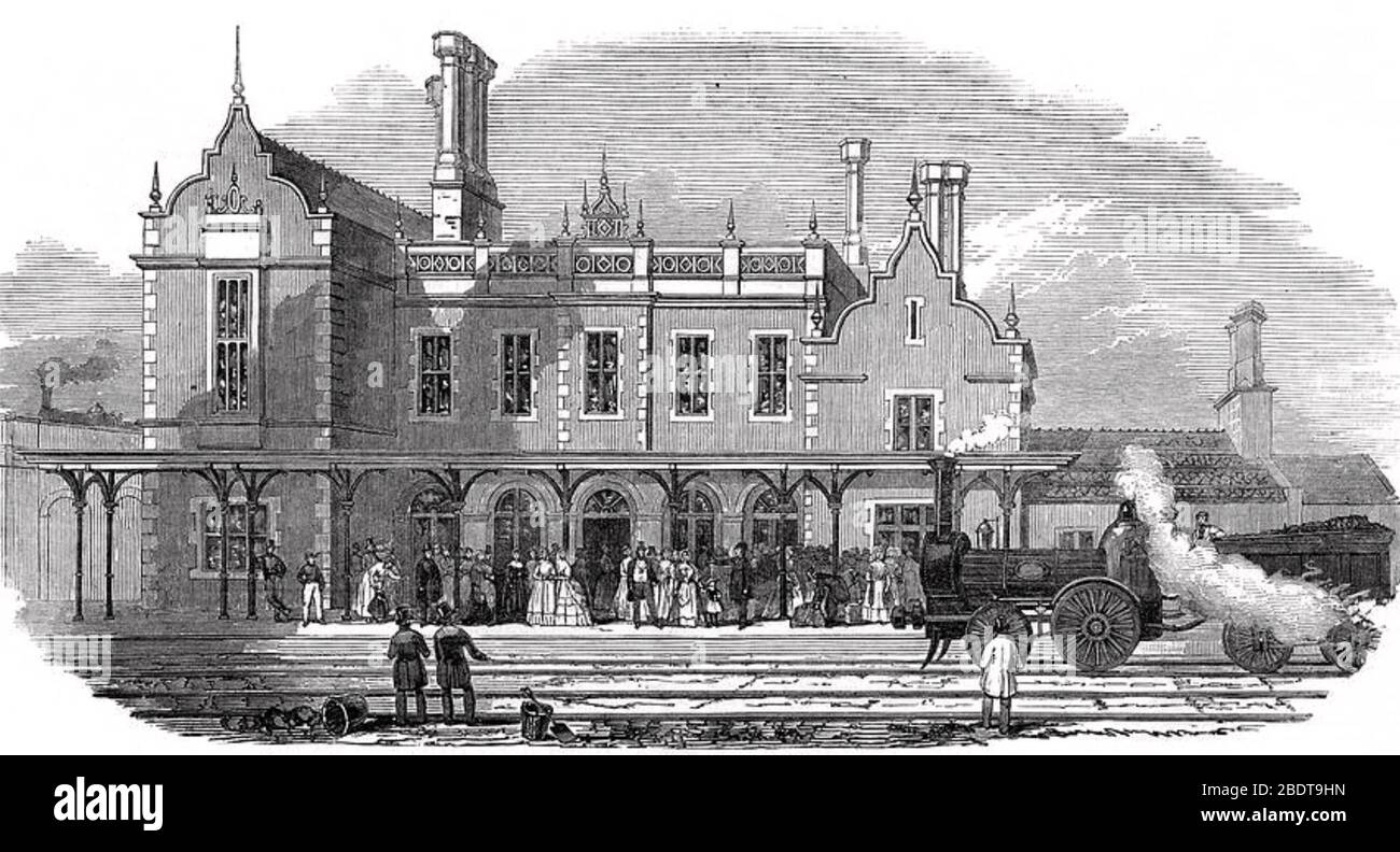 BAHNHOF TAMWORTH, Staffordshire, England, im Jahr 1847 Stockfoto