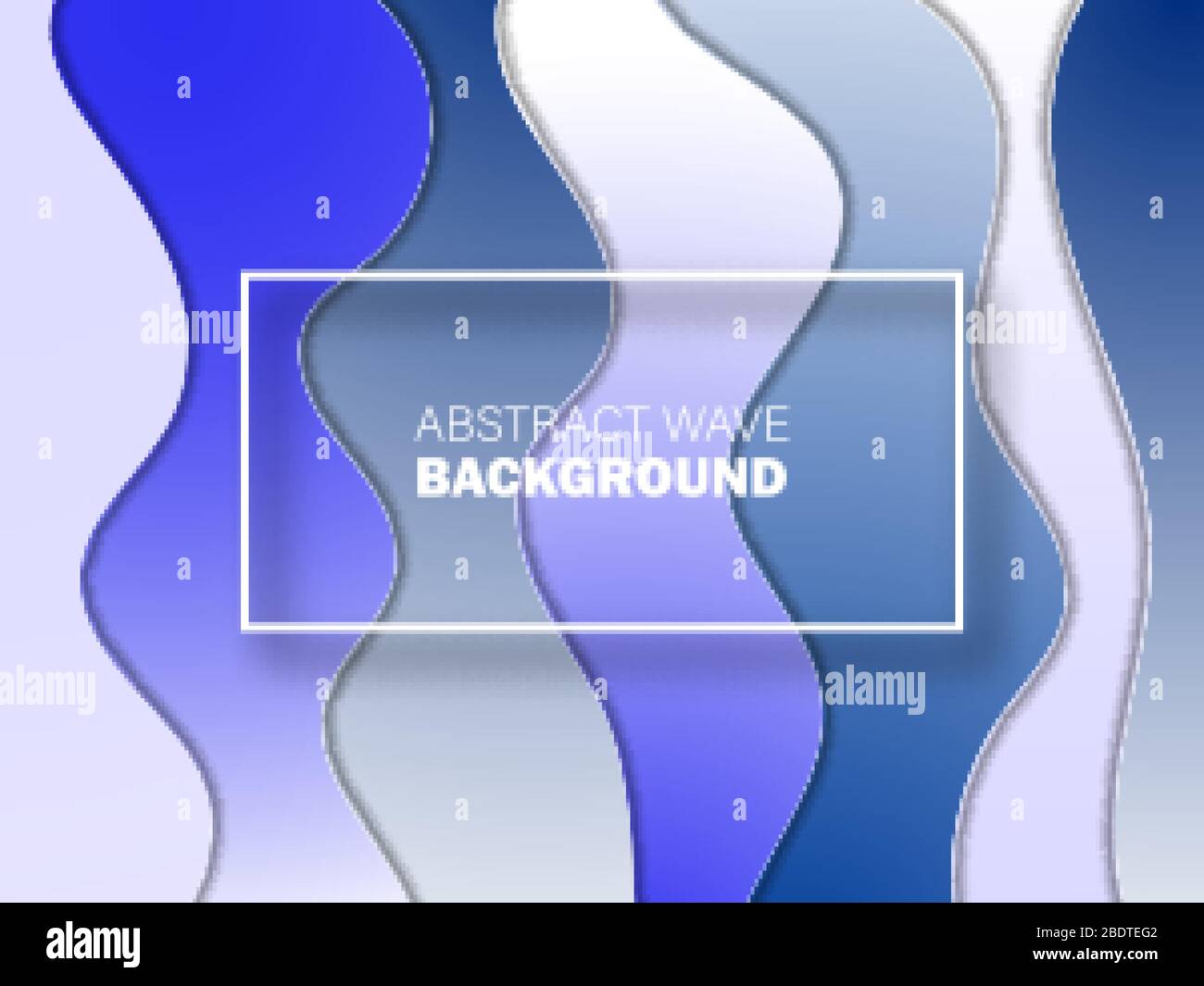 Abstrakte dynamische Flüssigkeit überlappen strukturierten blauen Hintergrund Stock Vektor