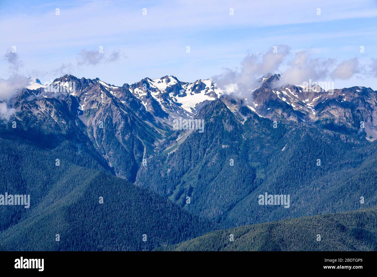 Malerische Aussicht auf die Olympic Mountains von Hurricane Ridge Stockfoto