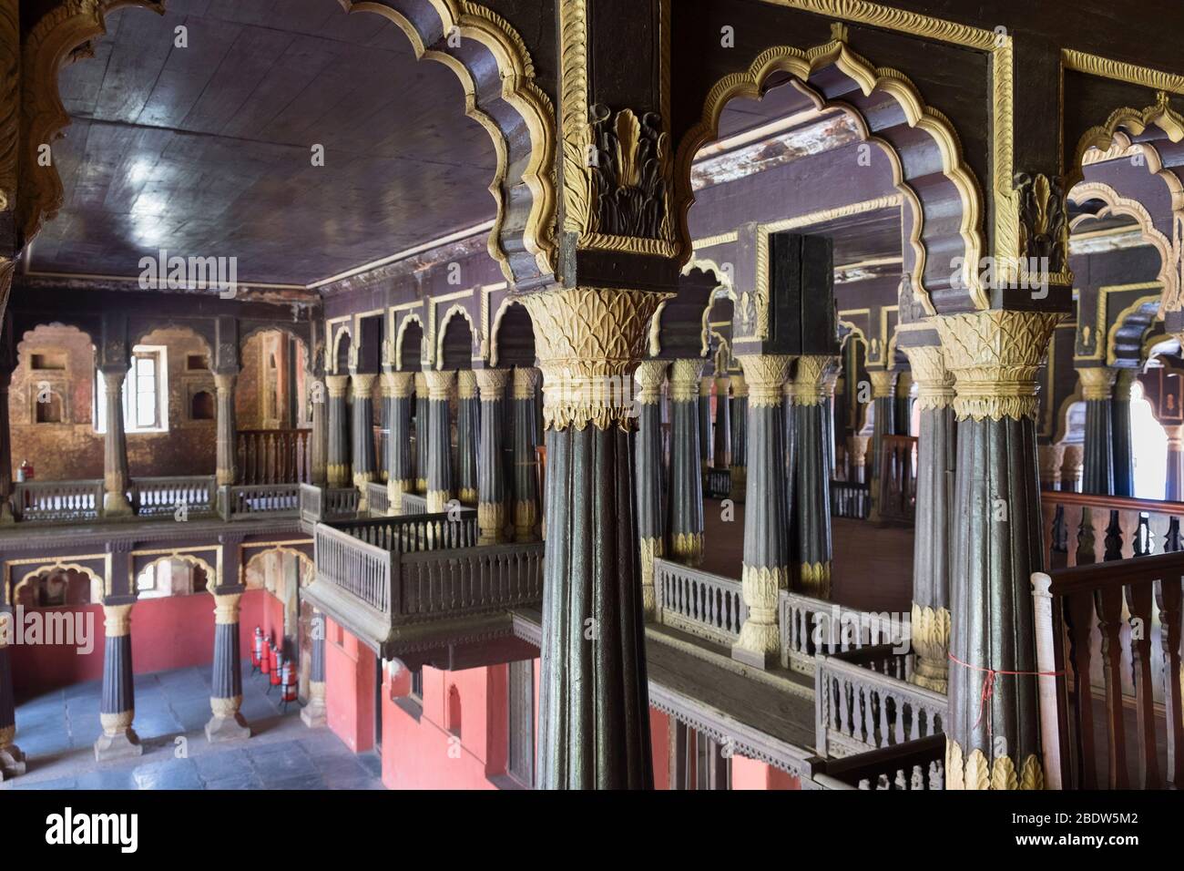 Tipu Sultan's Summer Palace Bangalore Karnataka Indien Stockfoto