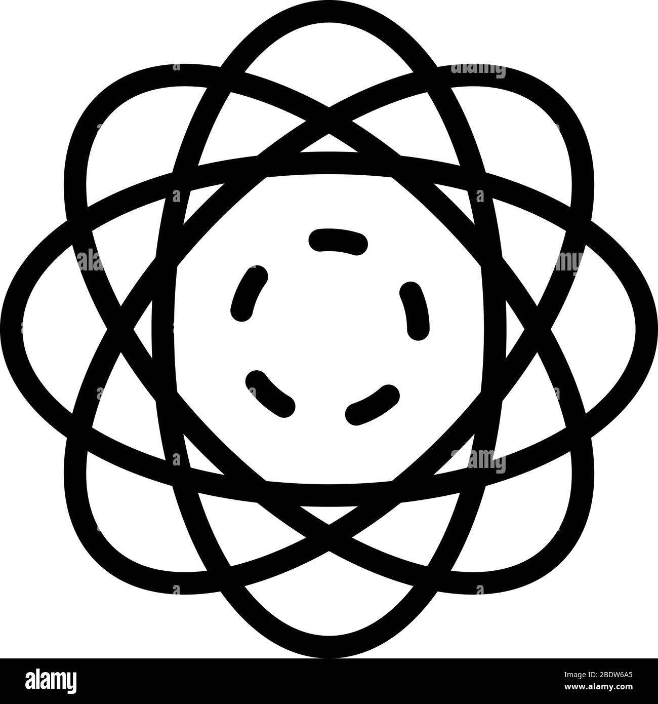 Symbol für Elektronenbewegungswolke, Umrissstil Stock Vektor