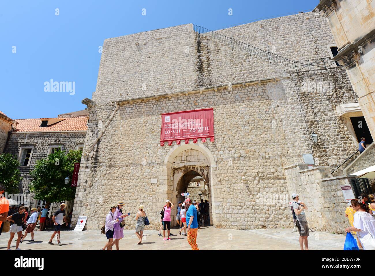 Pile Tor in Dubrovnik Altstadt. Stockfoto
