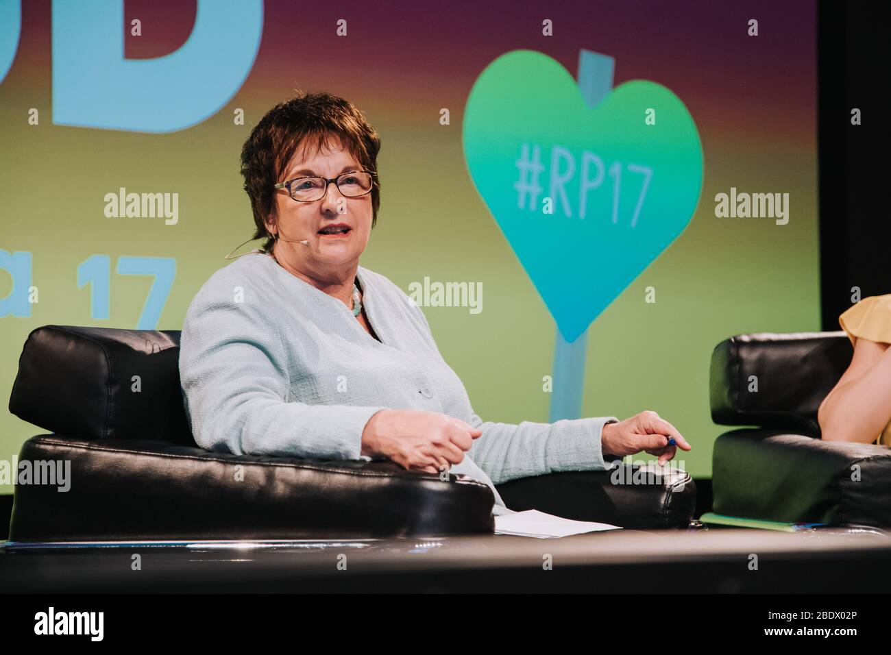 Politikerin Brigitte Zypries Referentin auf Webkonferenz republica, Berlin Deutschland 2017 Stockfoto