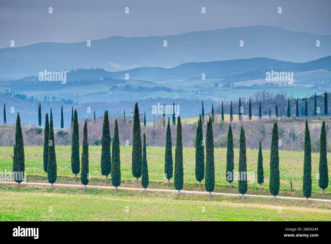 San Quirico, Val d ' Orcia, Toskana, Italien Stockfoto