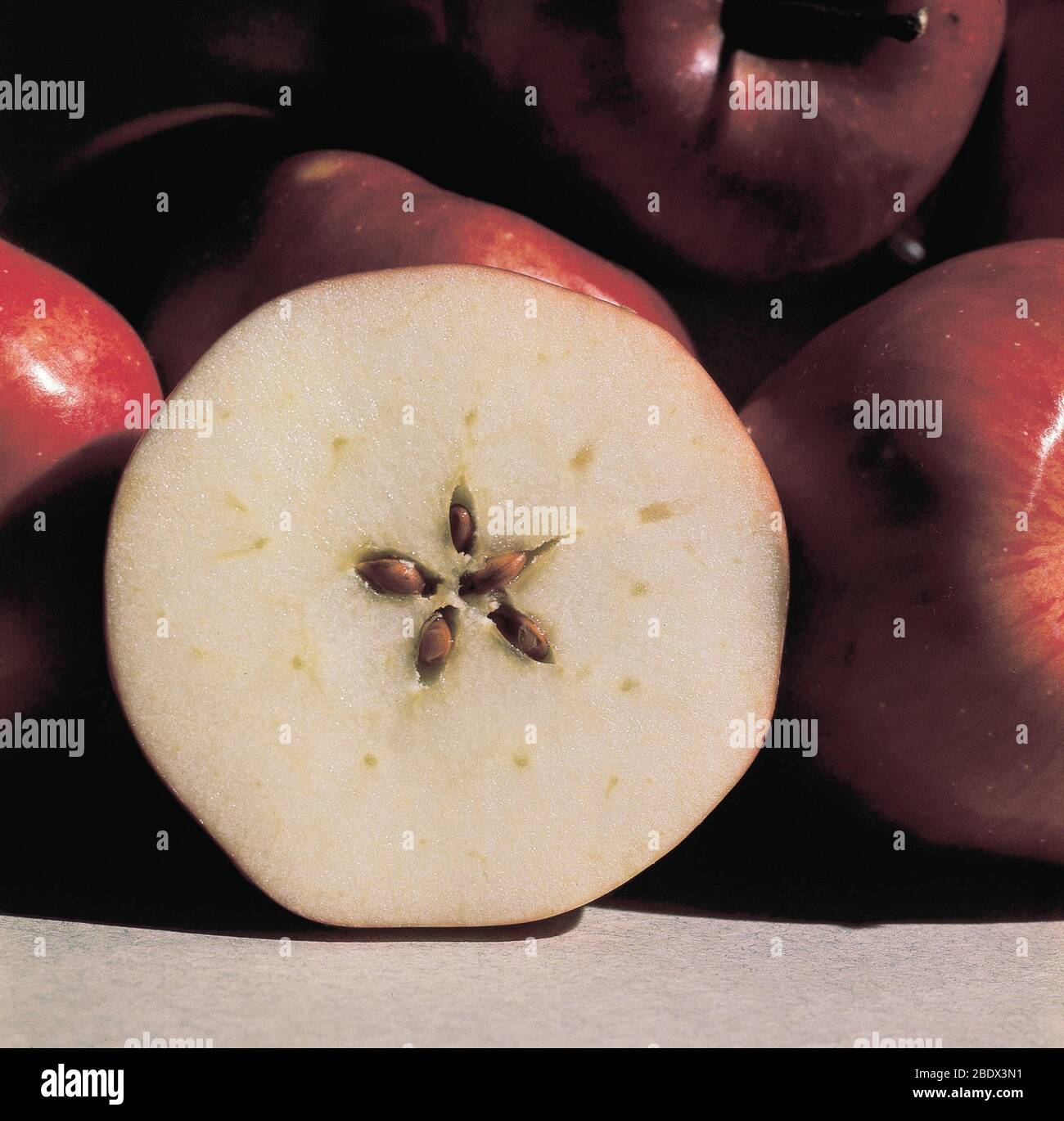 Querschnitt von apple Stockfoto