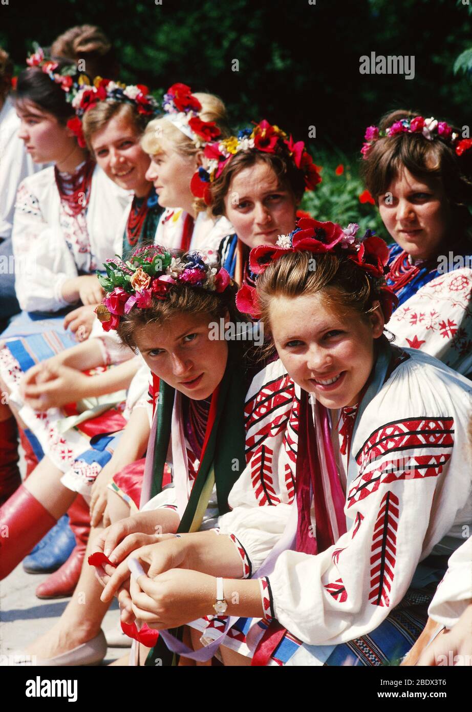 Einheimische Kostüme, Ukraine Stockfoto