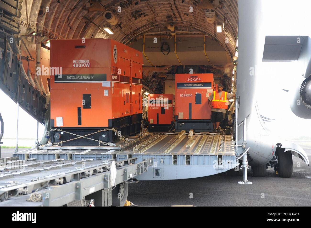 Notstromgeneratoren Stockfoto