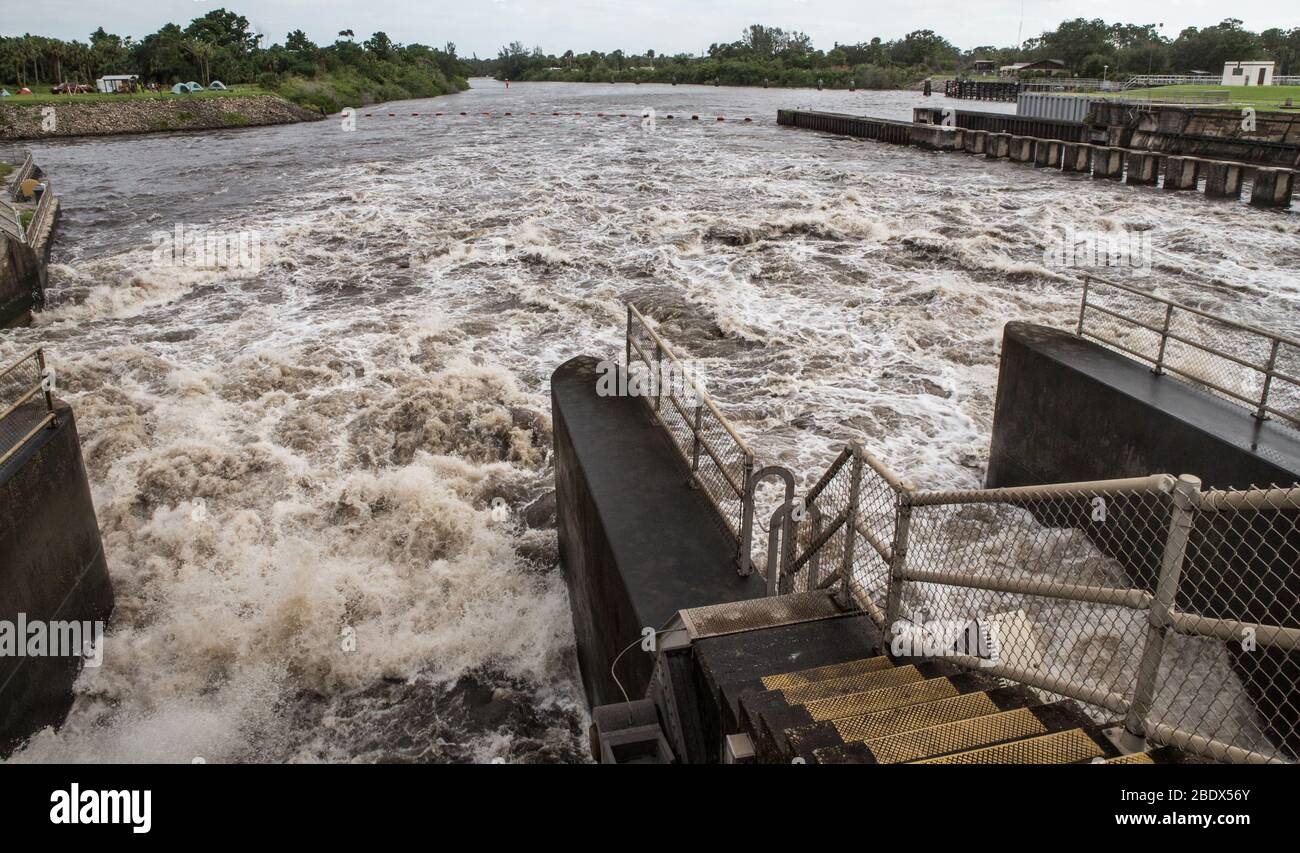 Hurrikan Irma Flutwasser Stockfoto