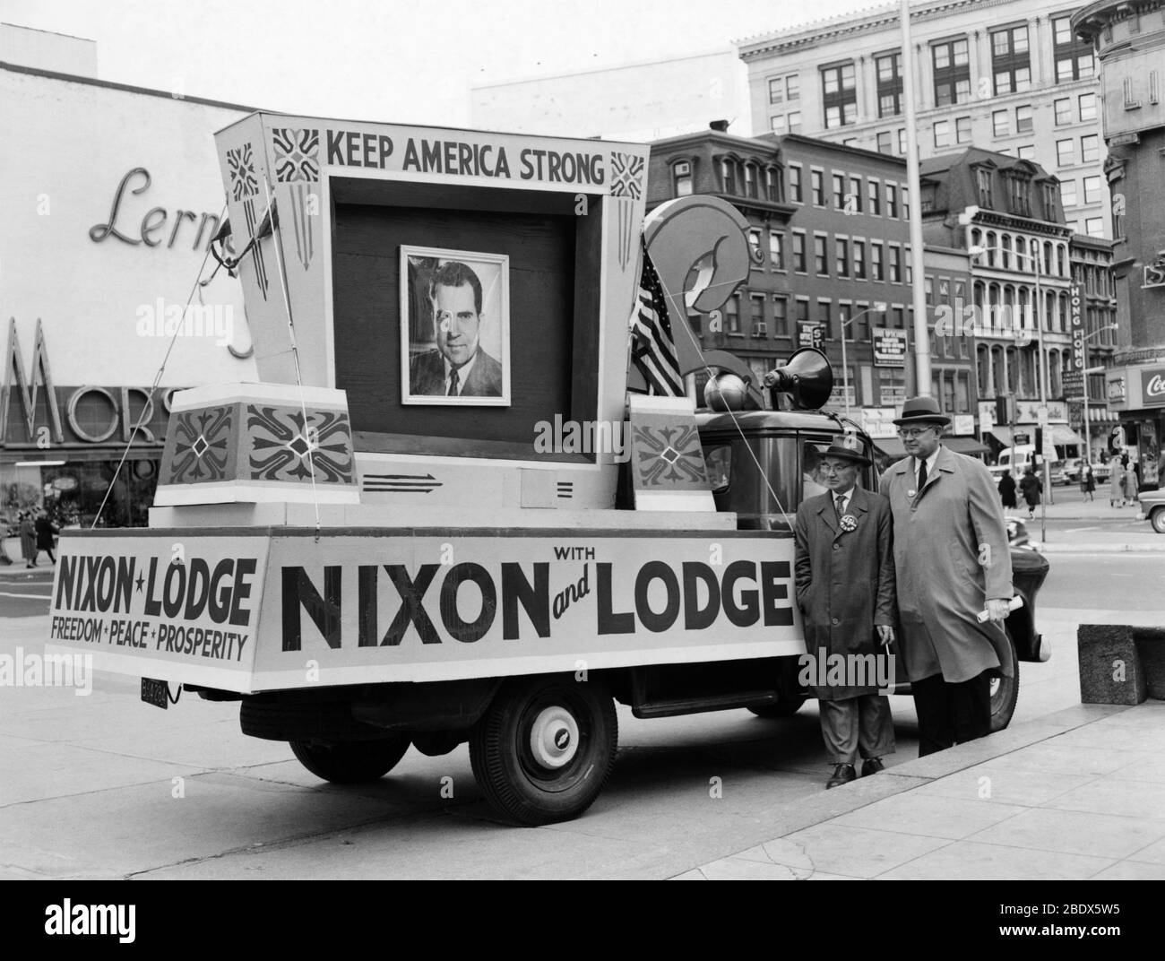 Nixons Präsidentschaftskampagne Stockfoto
